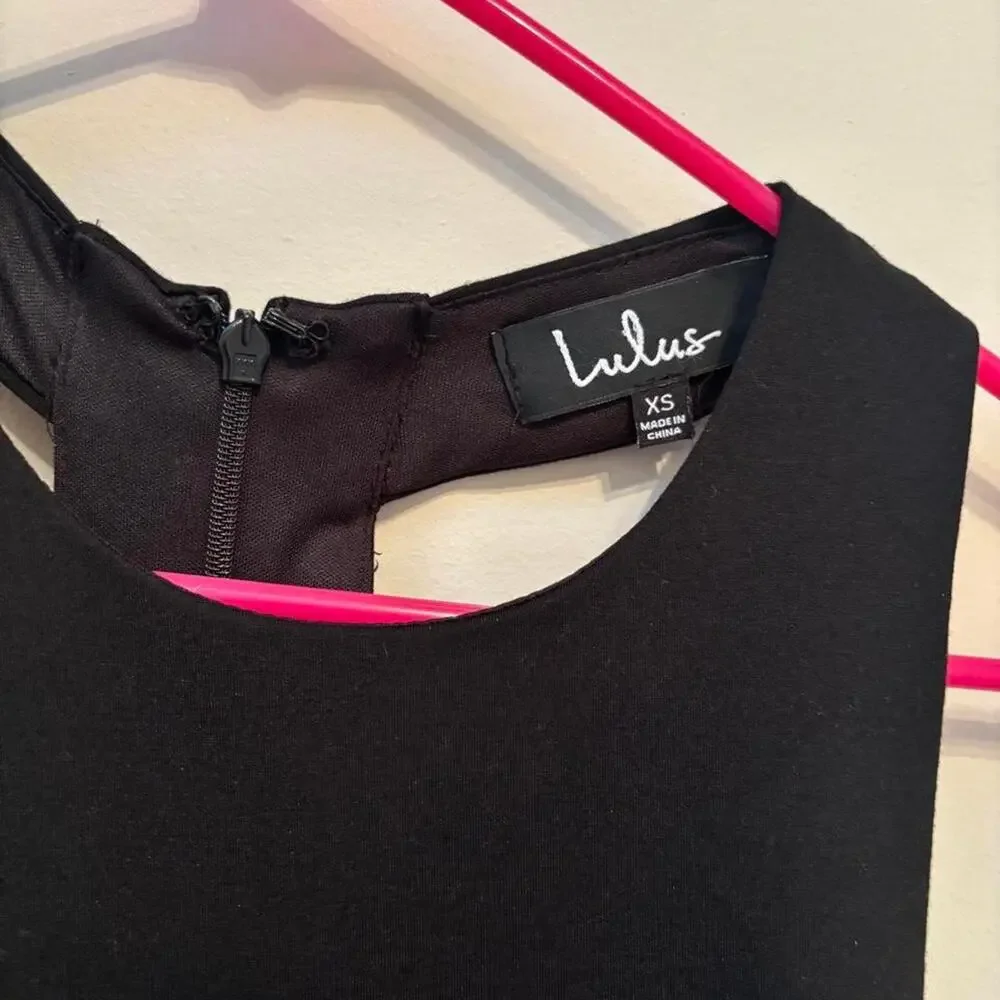 Lulus black mini dress with